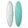 Planche de surf BEAVER Mid Length Twin Pin White Deck Teal 6'6"