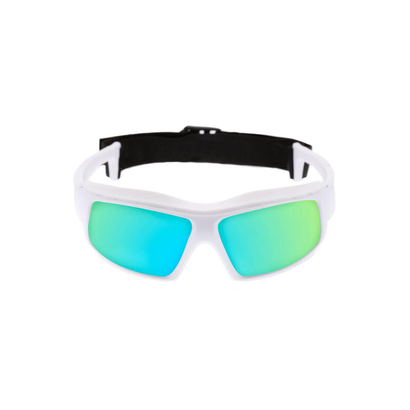 Lunette soleil flottantes sport nautiques OCEAN Paros blanc et revo bleu