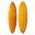 Planche de surf BEAVER Mid Length Twin Pin Double Layer Orange 6'6"