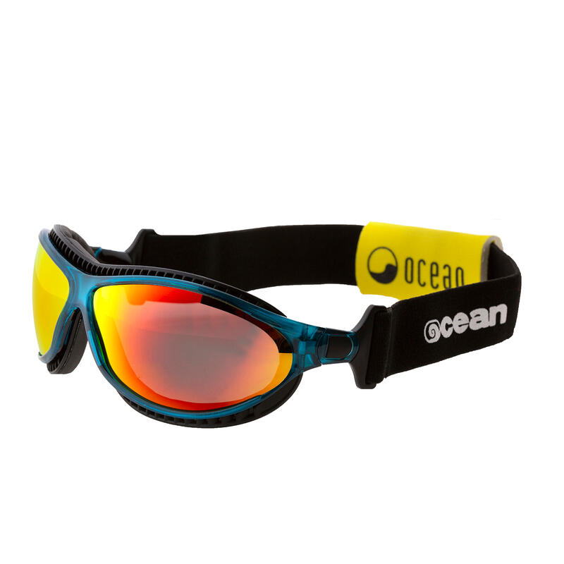 Lunette soleil flottantes sport nautiques OCEAN TierraFuego bleu et revo rouge