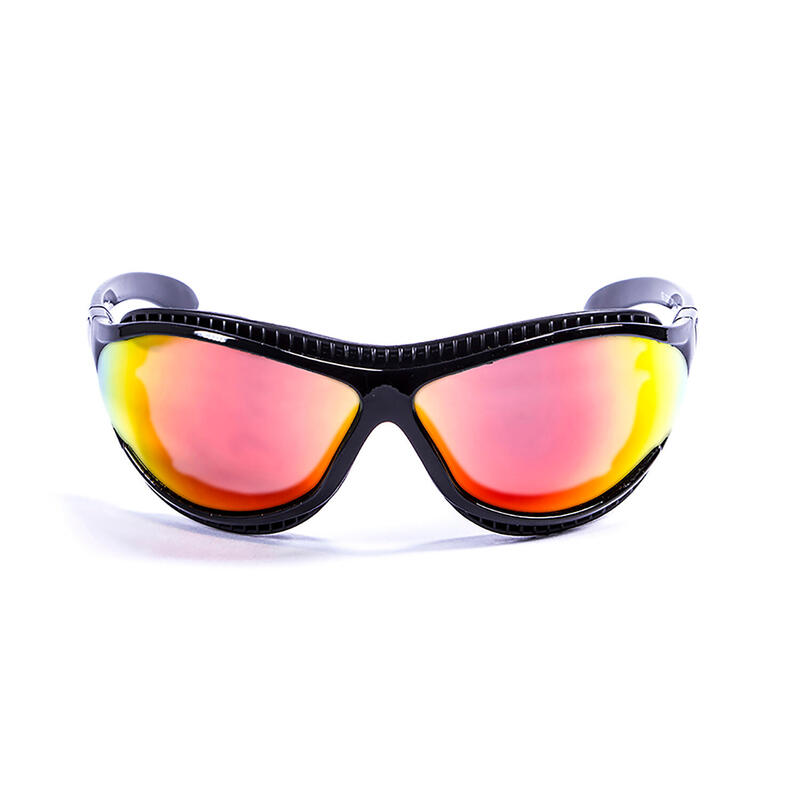 Lunette soleil flottantes sport nautiques OCEAN TierraFuego noir et revo rouge