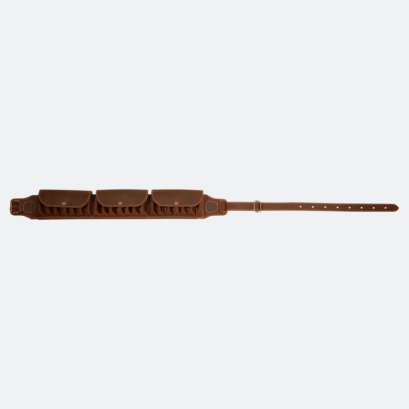 Cartouchière En Cuir Vintage – Pour 20 Cartouches, Ceinture Chasse, Collection