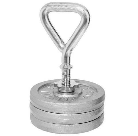 Kettlebell regulowany 10 kg (gryf + obciążenie 3 x 2,5 kg)