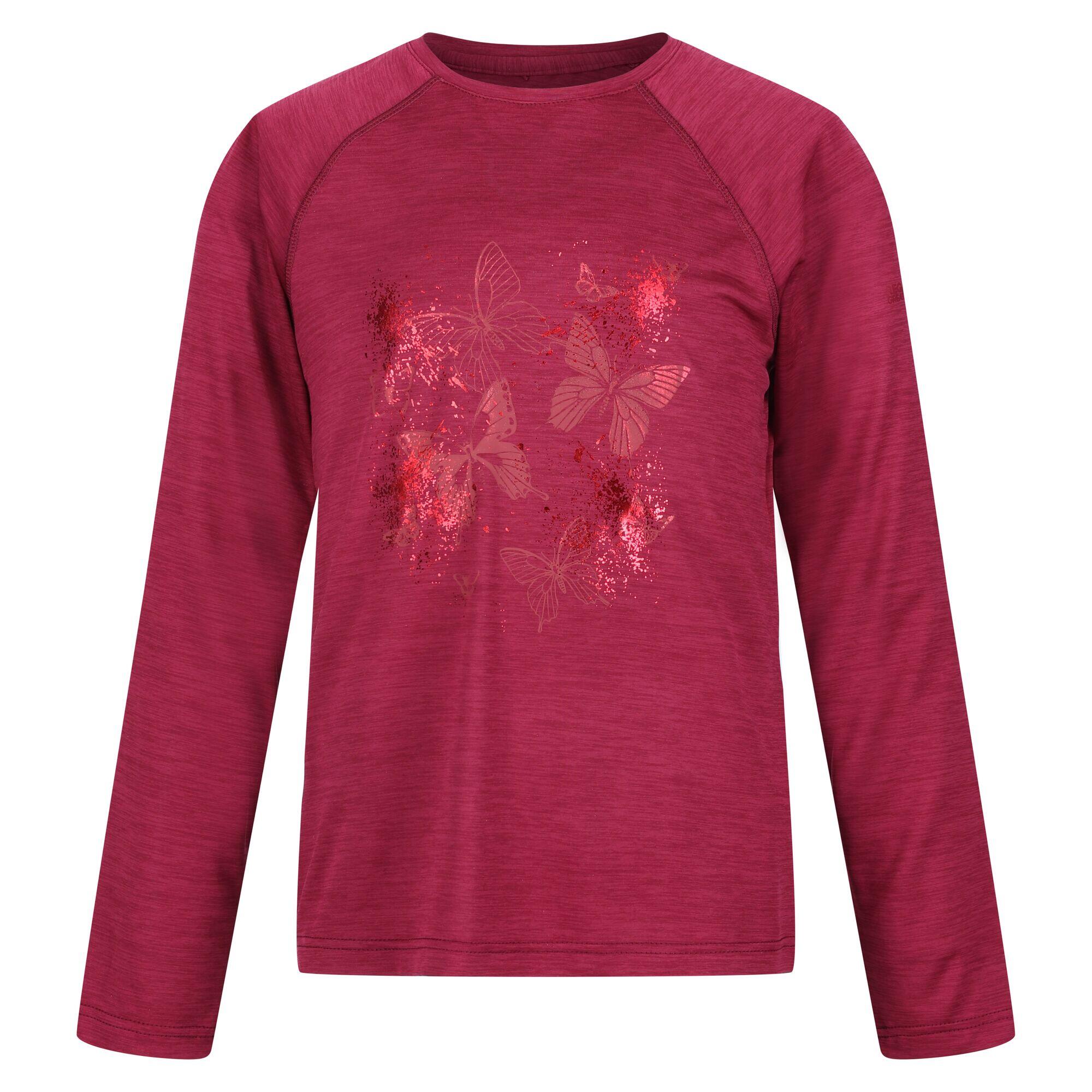 Camiseta Senderismo Niño Gráfica Regatta Burnlee, rojo 5/5