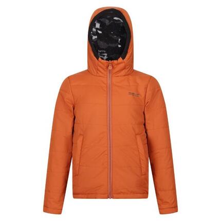 Veste Motif/style Camouflage KYRELL Enfant (Orange Brûlé / Noir)