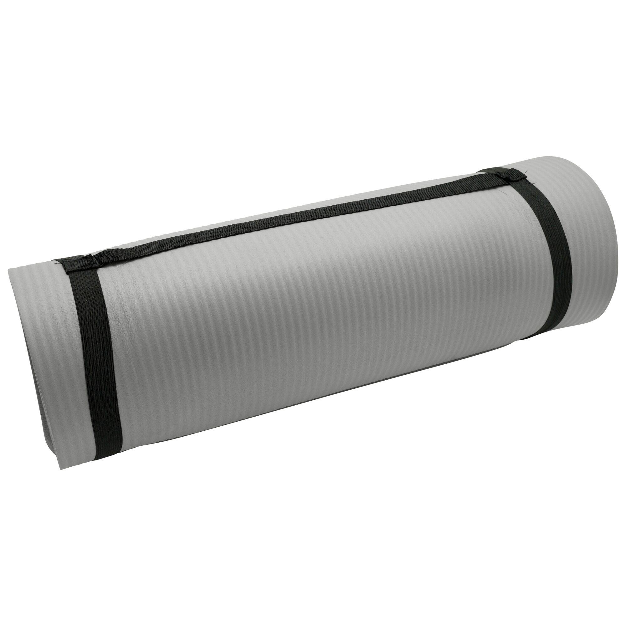 Adults' Home Fitness Yoga Mat - Dark Grey 2/3