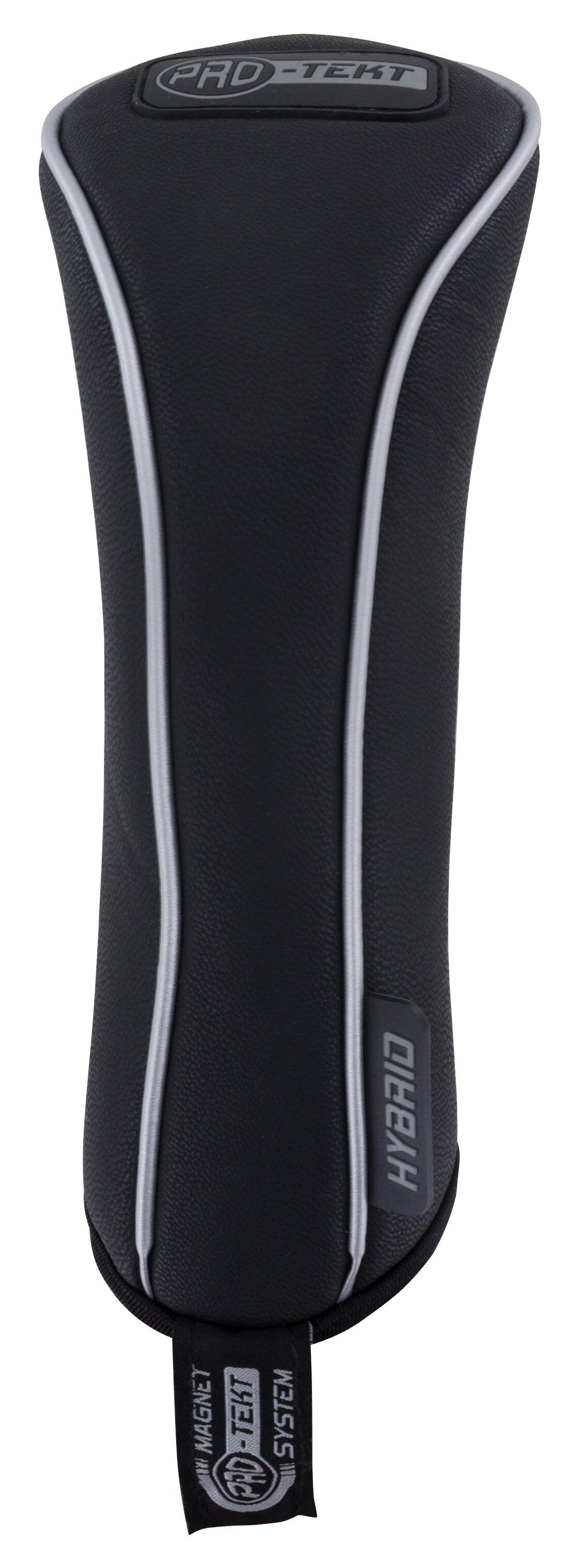 Pro Tekt Hybrid Leatherette Headcover - Black/Silver 2/2