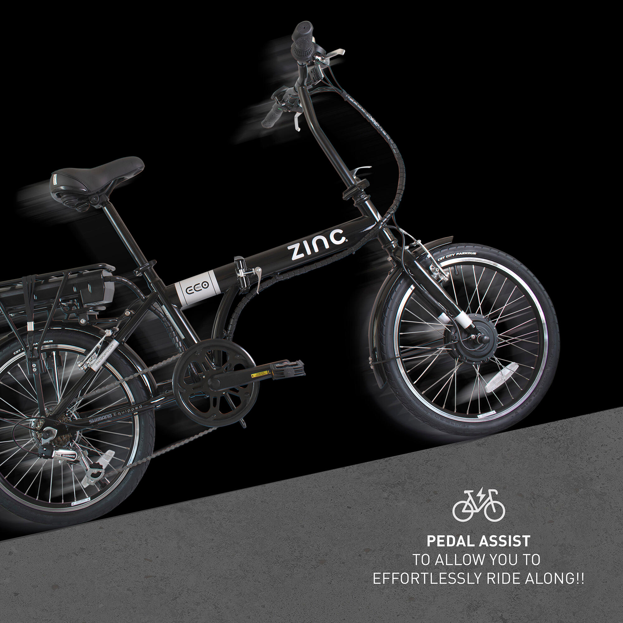 Zinc Folding Electric Eco Pro Bike 7/7