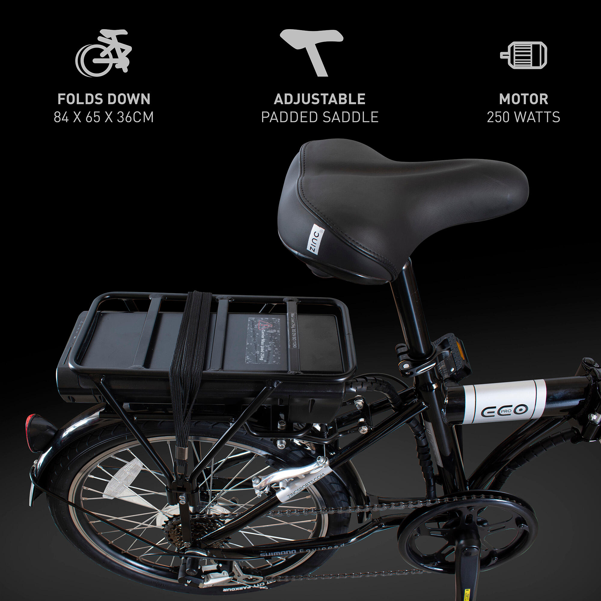 Zinc Folding Electric Eco Pro Bike 6/7