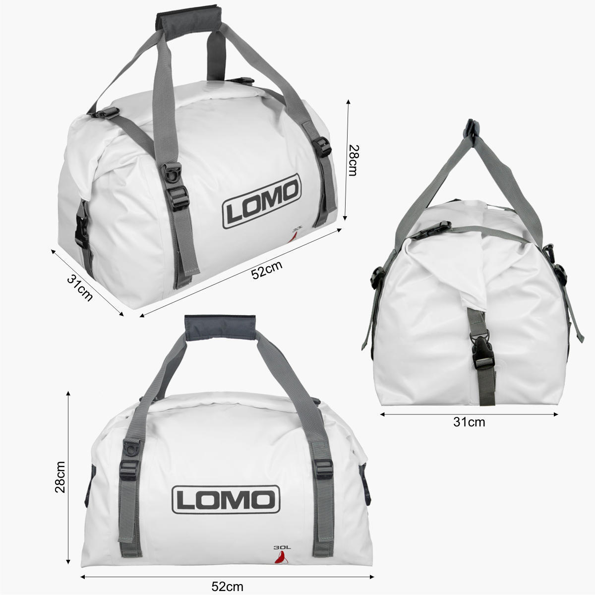 Lomo 30L Dry Bag Holdall - White 4/7
