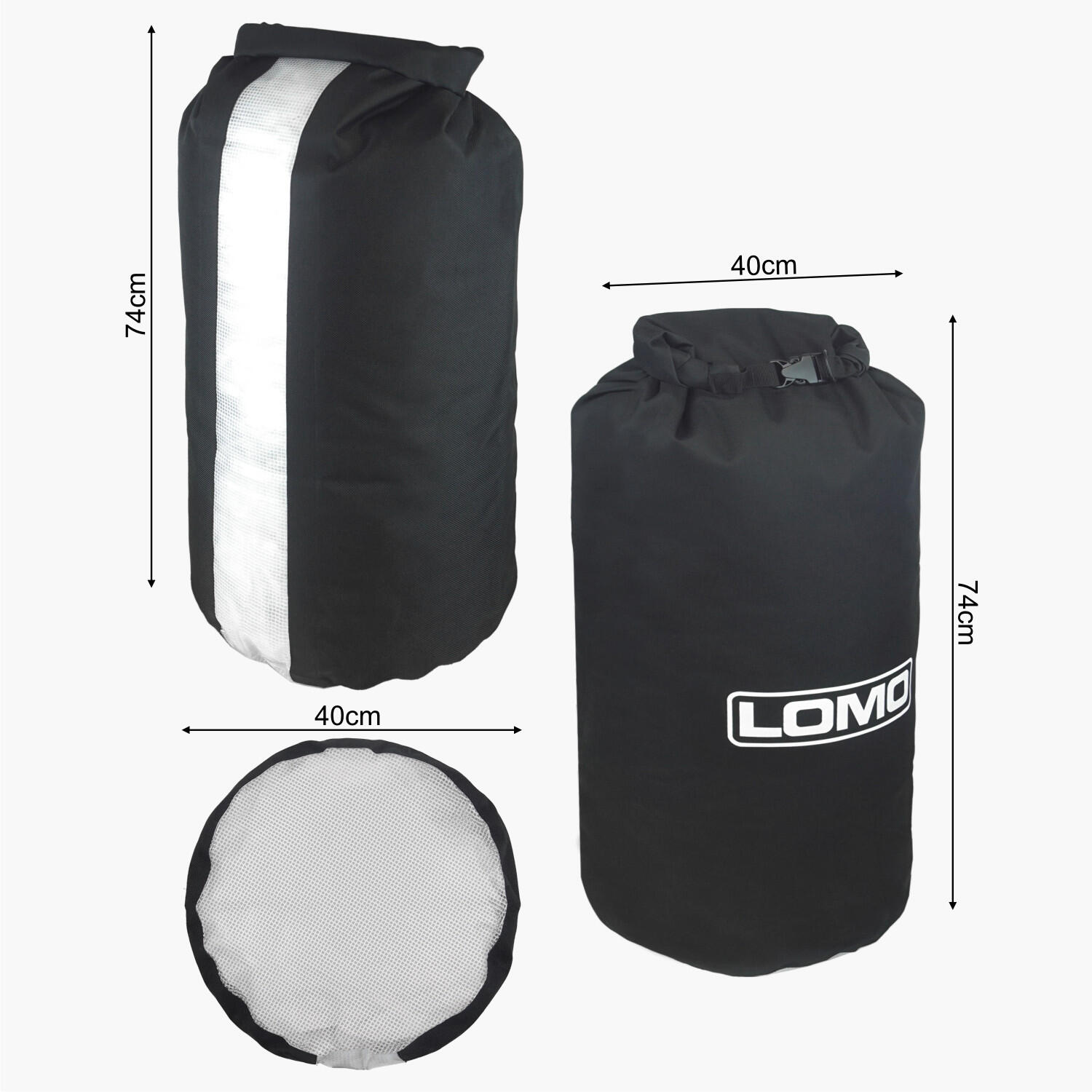 Lomo 100L Dry Bag - Black with Window 3/7