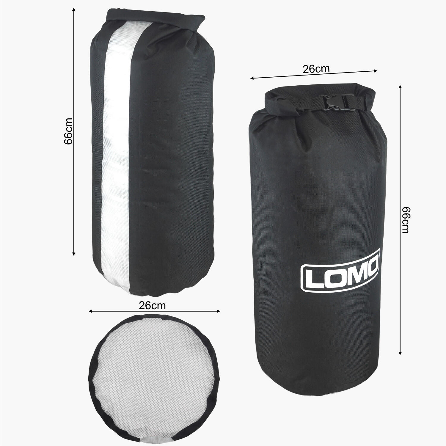 Lomo 40L Dry Bag - Black with Window 3/7