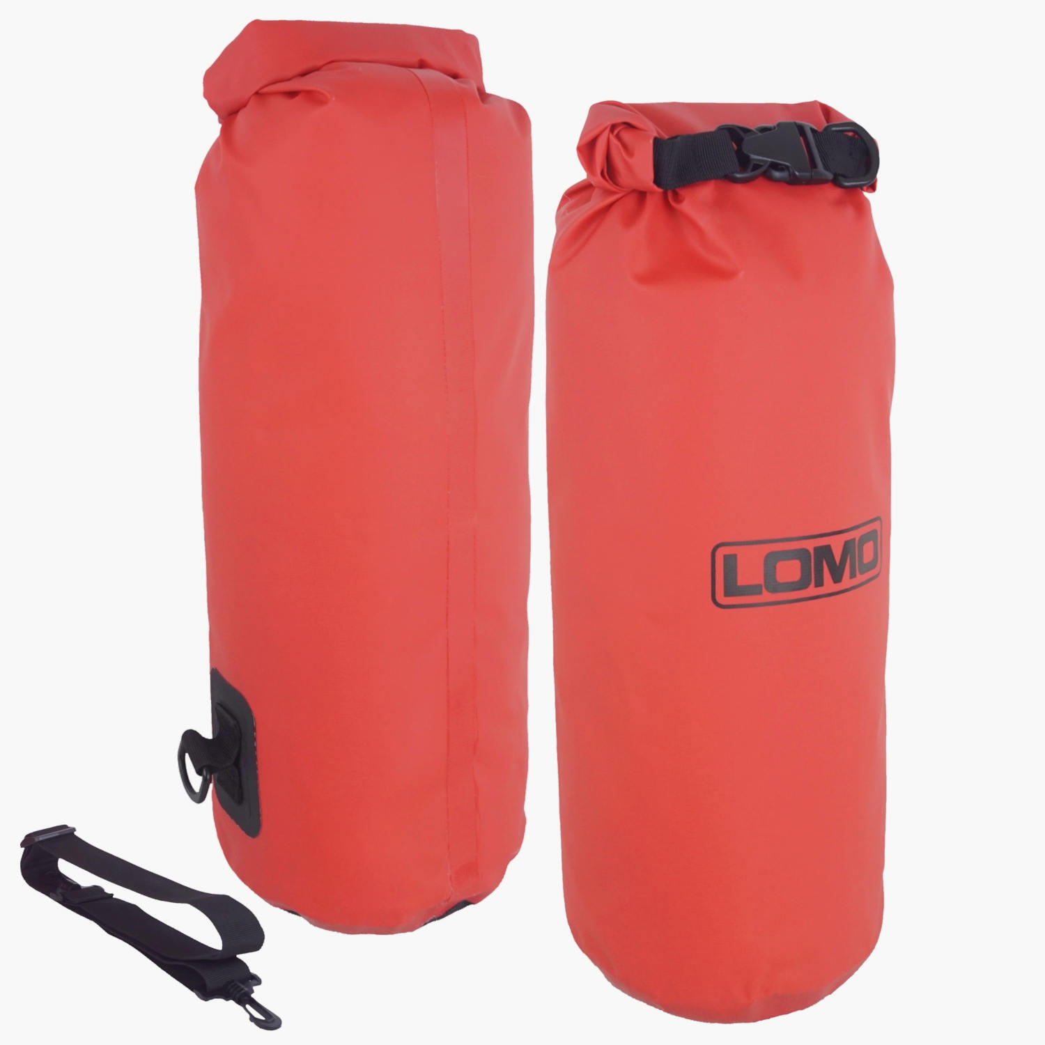 Lomo 12L Drybags - Red heavy duty with shoulder strap 1/7