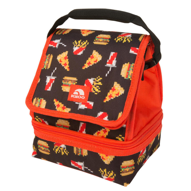 Nevera de tela infantil Camping y Senderismo IGLOO SANDWICH KEEPER 8 BIT marrón