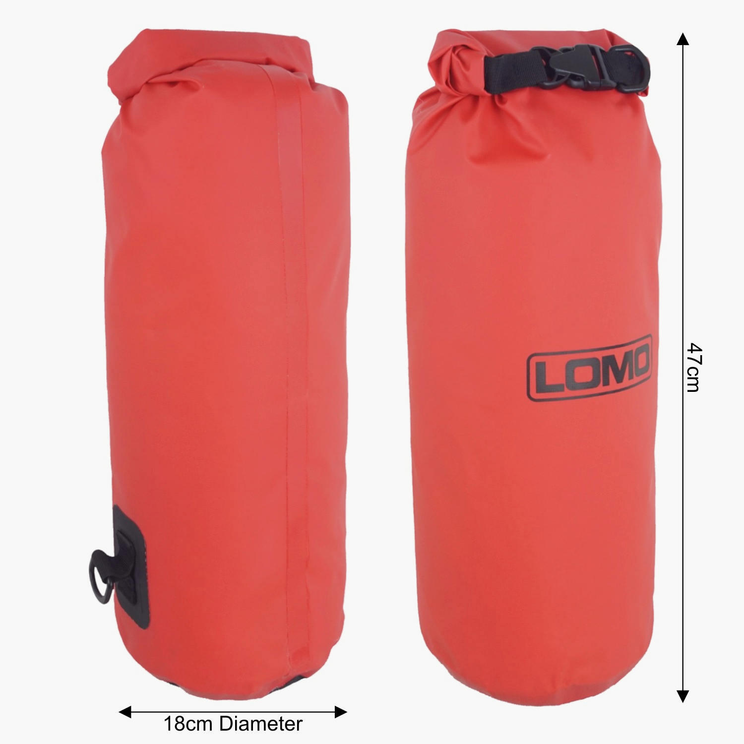 Lomo 12L Drybags - Red heavy duty with shoulder strap 4/7