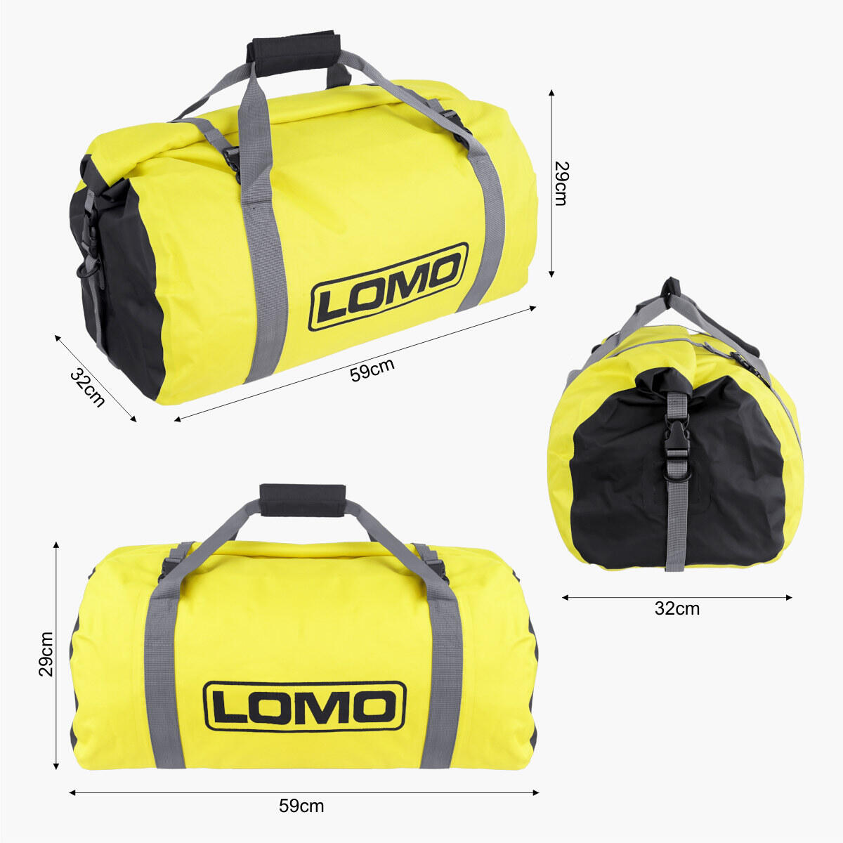 Lomo 40L Dry Bag Holdall - Yellow 4/7
