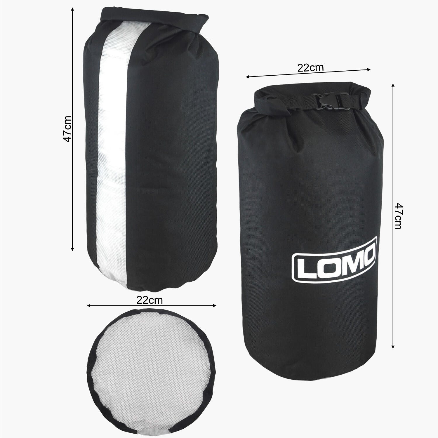 Lomo 20L Dry Bag - Black with Window 3/7