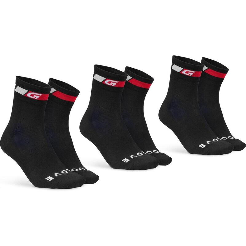 Chaussettes vélo 3-Pack Classic Regular Cut noir