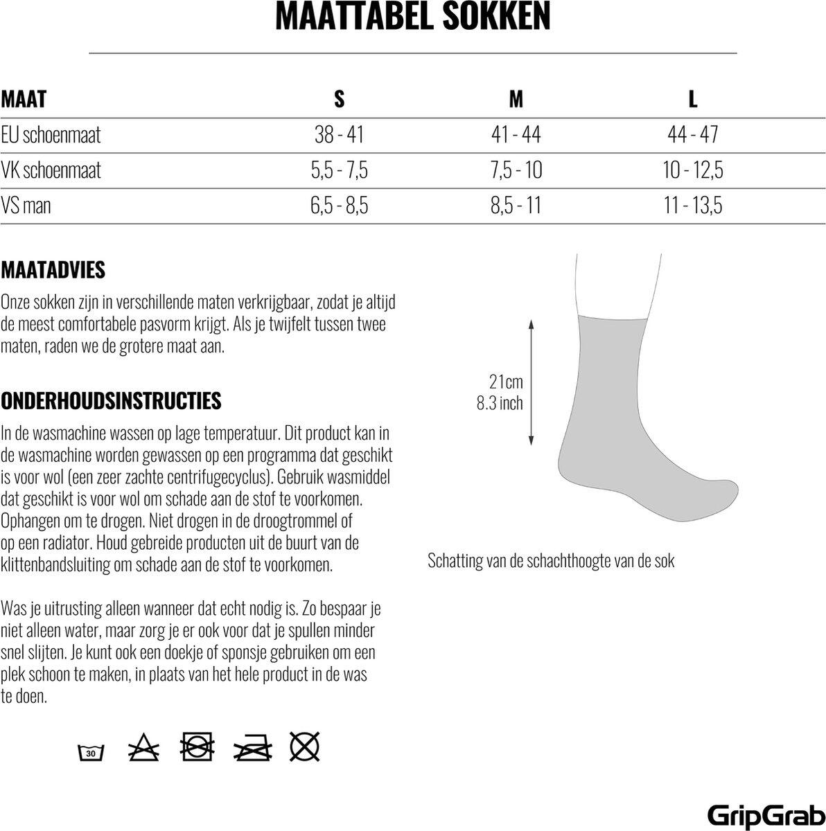 Gripgrab Alpine Merino High Cut Winter Socks Black - L - (44-47) 6/7