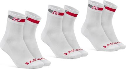 Classic Regular Cut Socken 3PACK Radsport Socken weiß