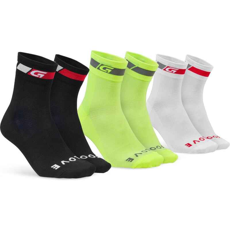 Fahrradsocken 3-pack Tricolore Regular Cut