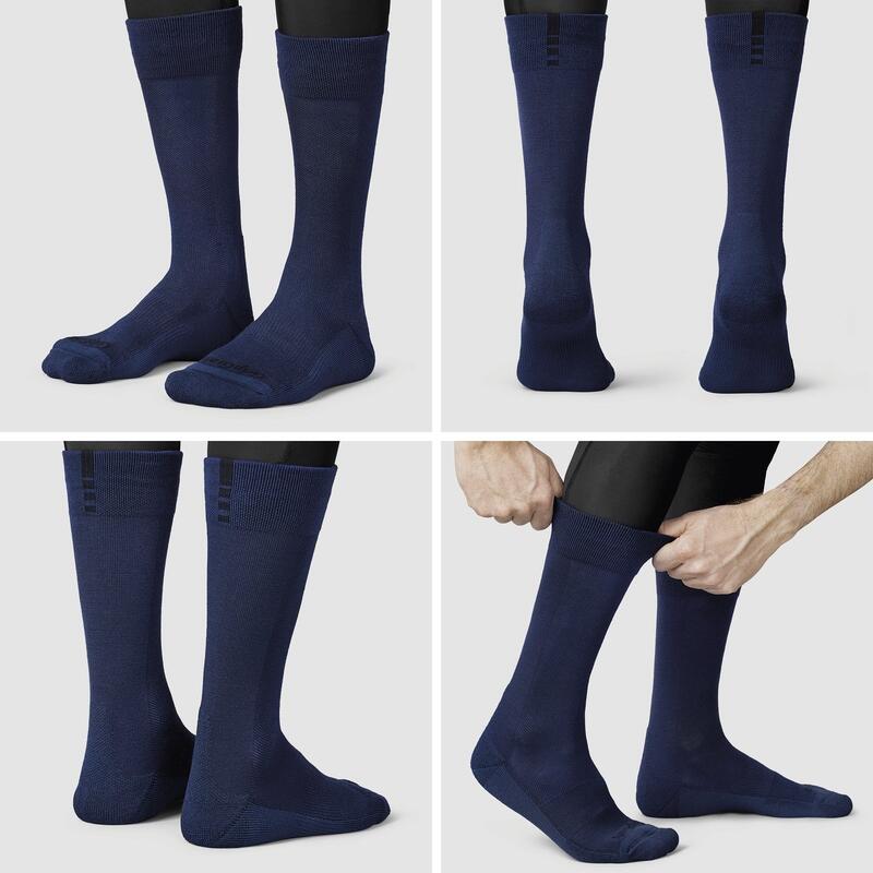 Chaussettes vélo d'hiver Alpine Merino High Cut navy