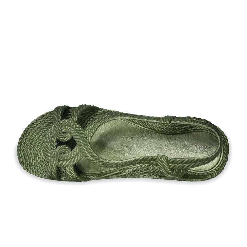 Infradito Brasileras da donna in verde militare