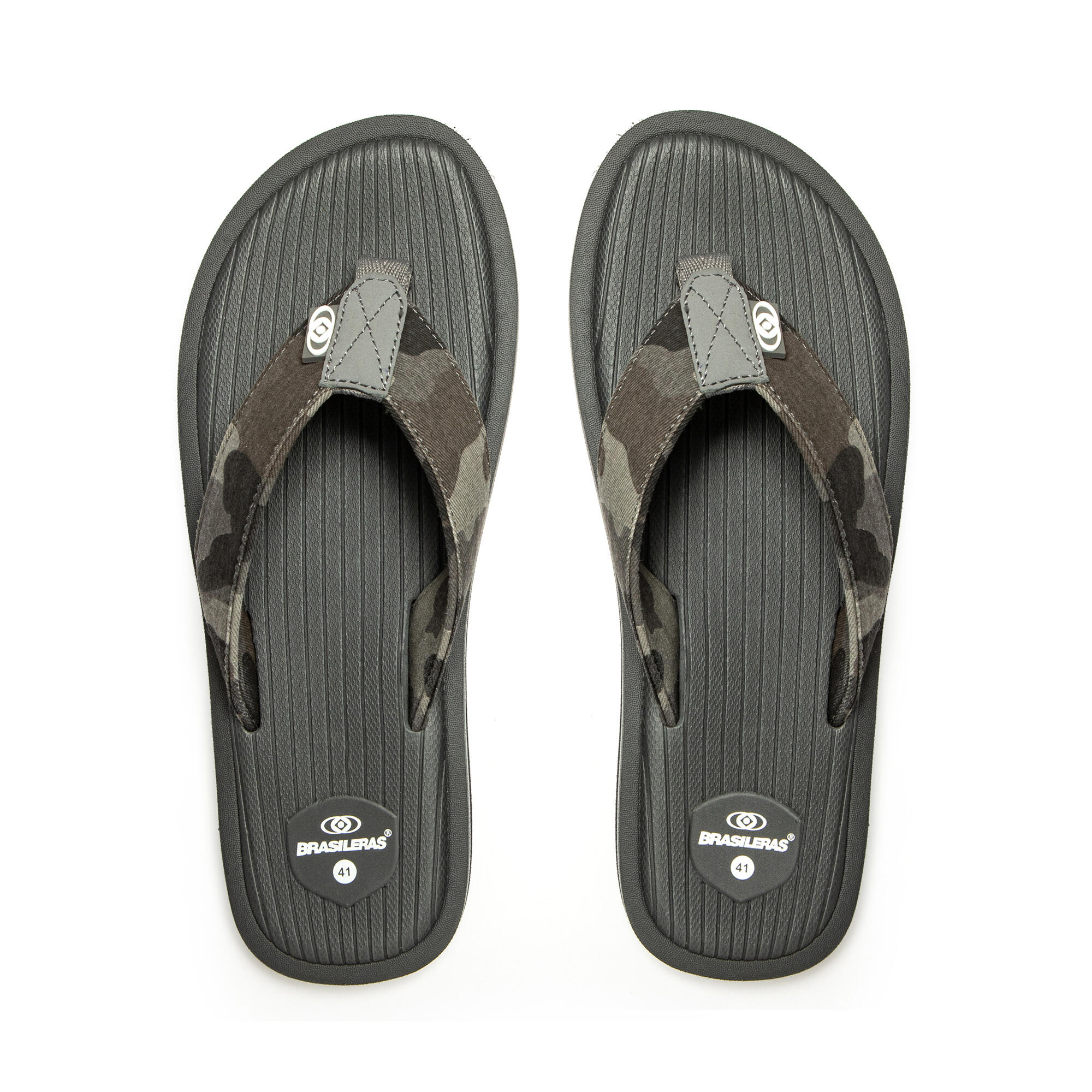 Tongs pour homme - Gris avec semelle antidérapante 6/7