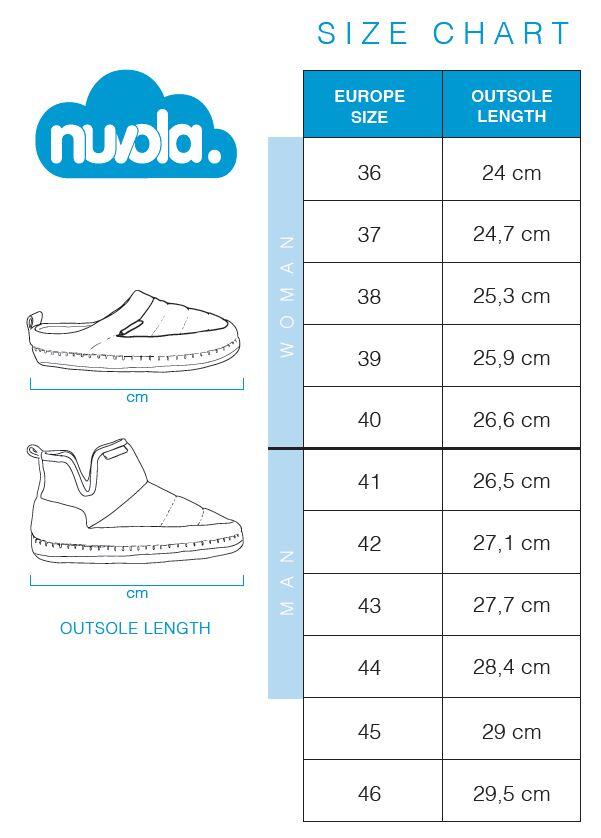 Pantofole Nuvola azzurre e celesti imbottite con suola in gomma 6/7