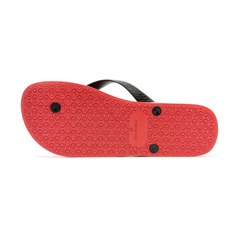 Chanclas Dedo Brasileras De Hombre Rojo Y Negro Suela Antideslizante