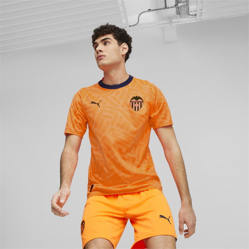 Valencia C.F. 23/24 derde voetbalshirt voor heren PUMA Ultra Orange Marine Blue