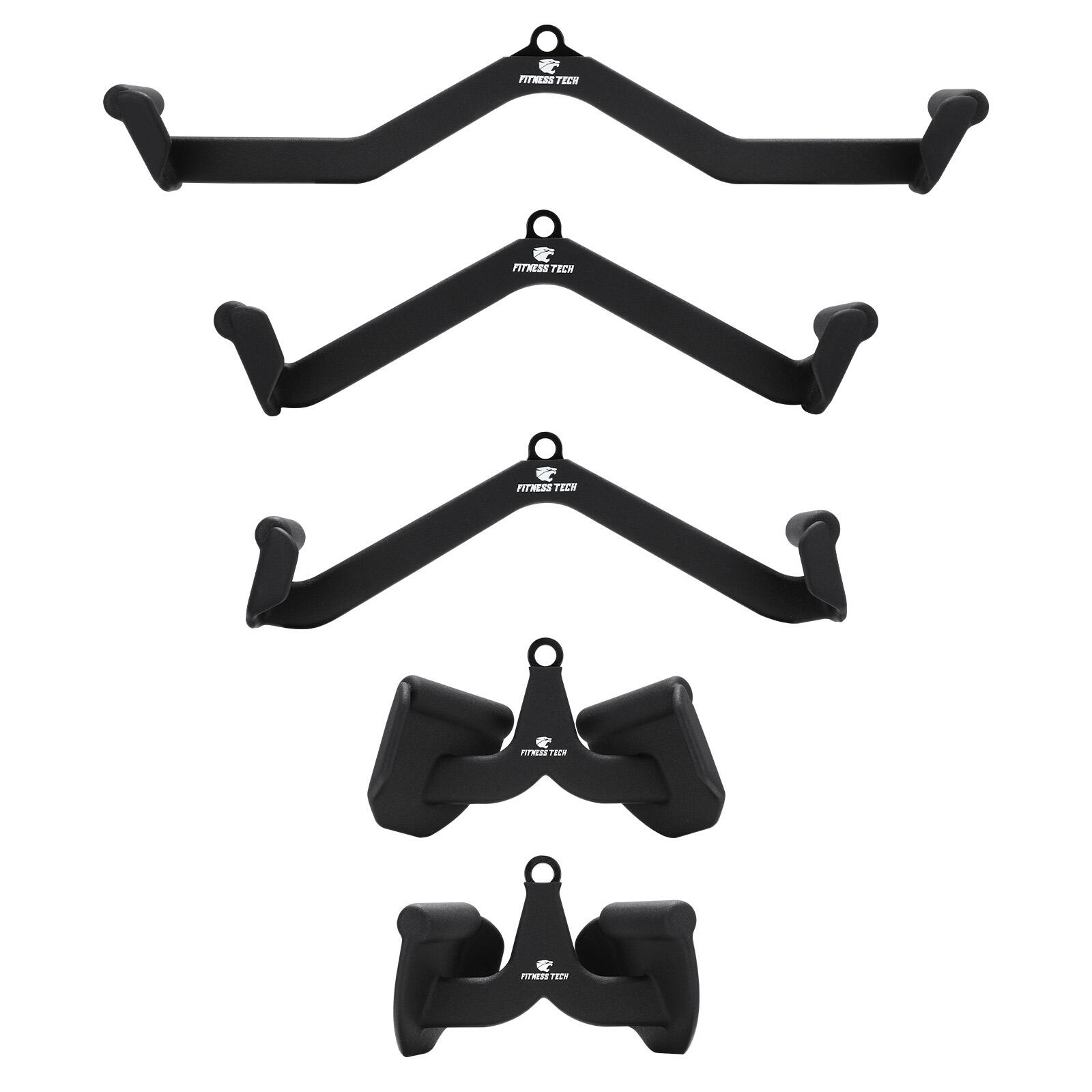 FITNESS TECH Conjunto de Puxadores para Polia Fitness Tech - 5 Peças