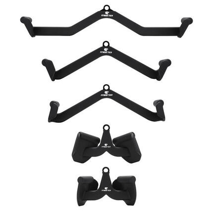 Set Poignées Poulie Fitness Tech – 5 Pièces