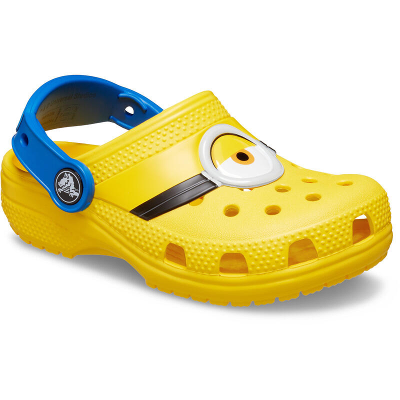 Chinelos de dedo Crocs Fun Lab Classic I Am Minions Toddler, Amarelo, Crianças