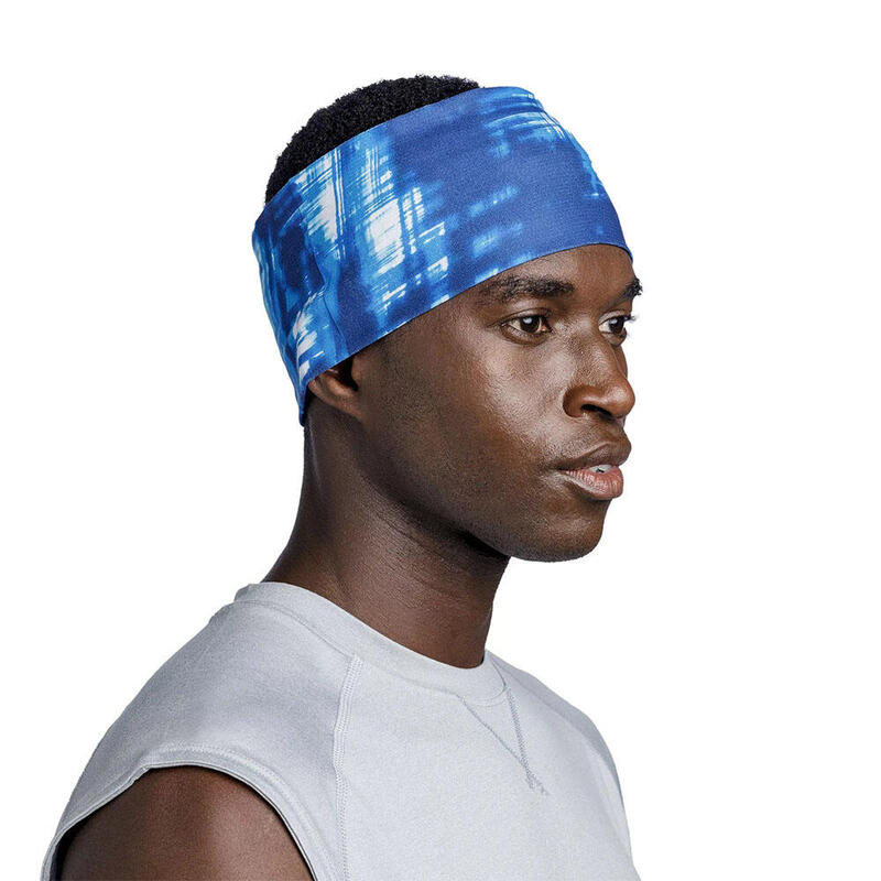 CoolNet UV Wide Running Headband - Blue Attel