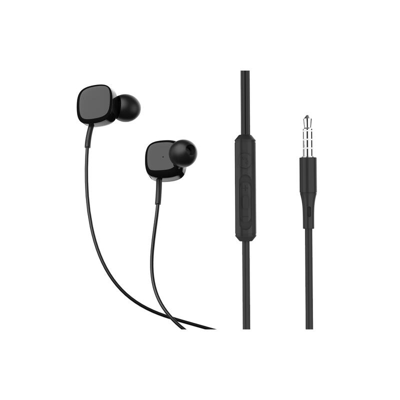 Casti in-ear cu fir Basic Sigma, microfon, negru