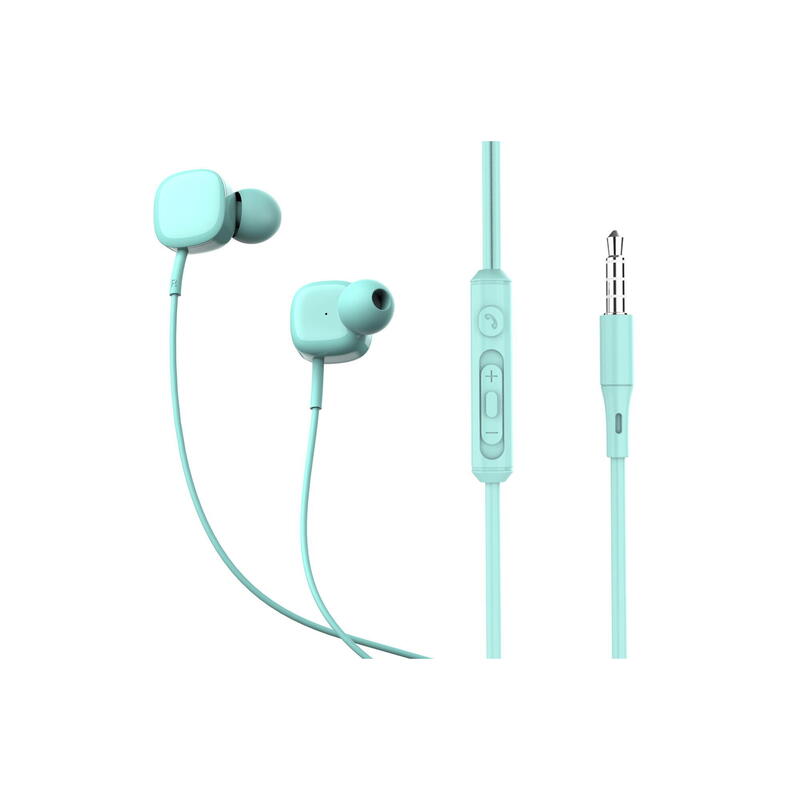 Casti in-ear cu fir Basic Sigma, microfon, albastru