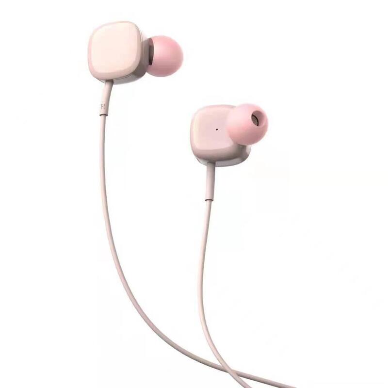 Casti in-ear cu fir Basic Sigma, microfon, roz