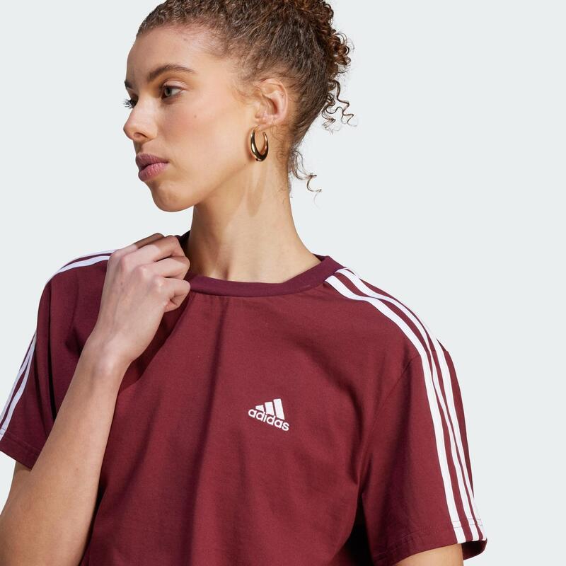 Zkrácený top Essentials 3-Stripes Single Jersey