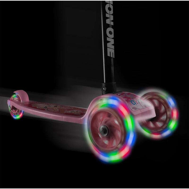 Funride roller könnyű kerekekkel, rózsaszínű