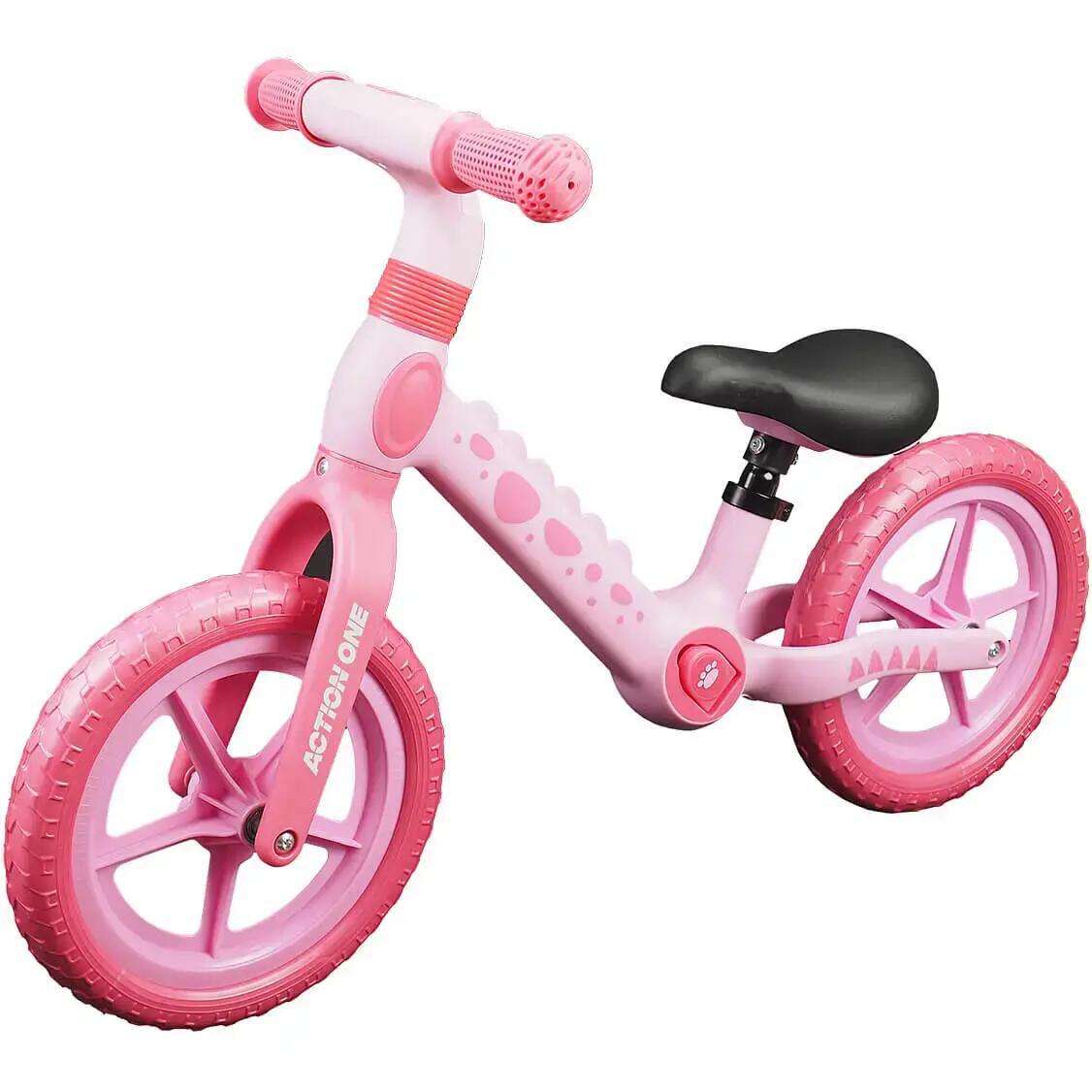 Bicicleta fara pedale pentru copii 2-5 ani Spiky, 12 inch, roz 2/7