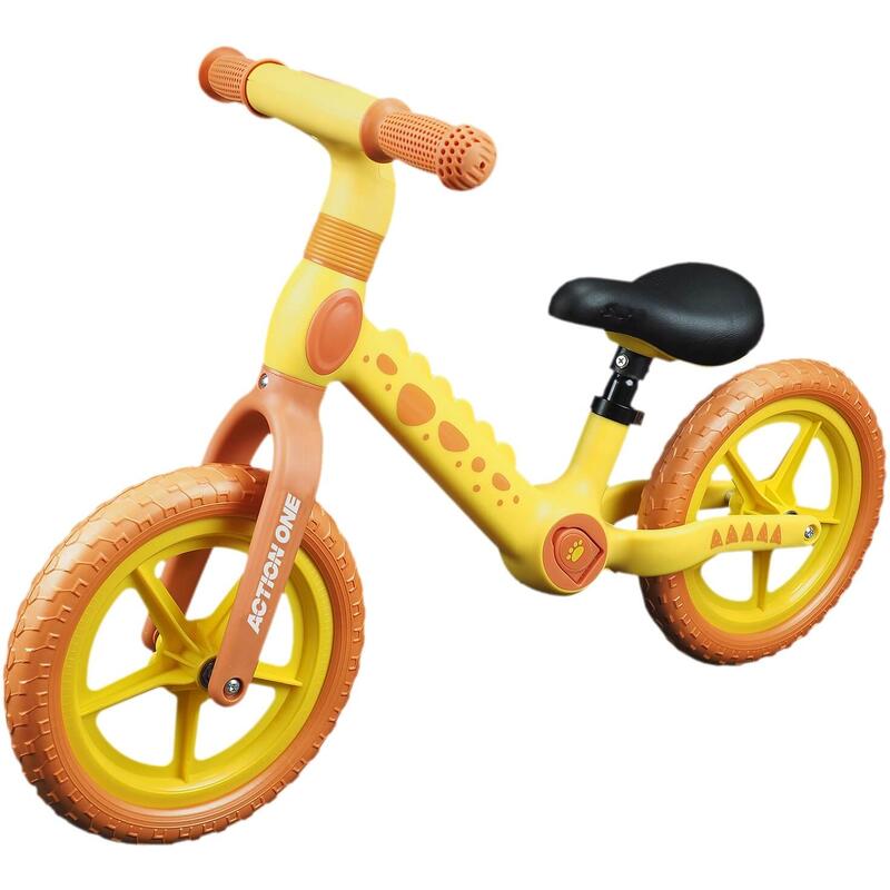 Bicicleta fara pedale pentru copii 2-5 ani Spiky, 12 inch, portocaliu