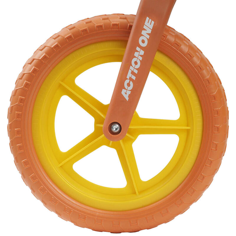 Bicicleta fara pedale pentru copii 2-5 ani Spiky, 12 inch, portocaliu