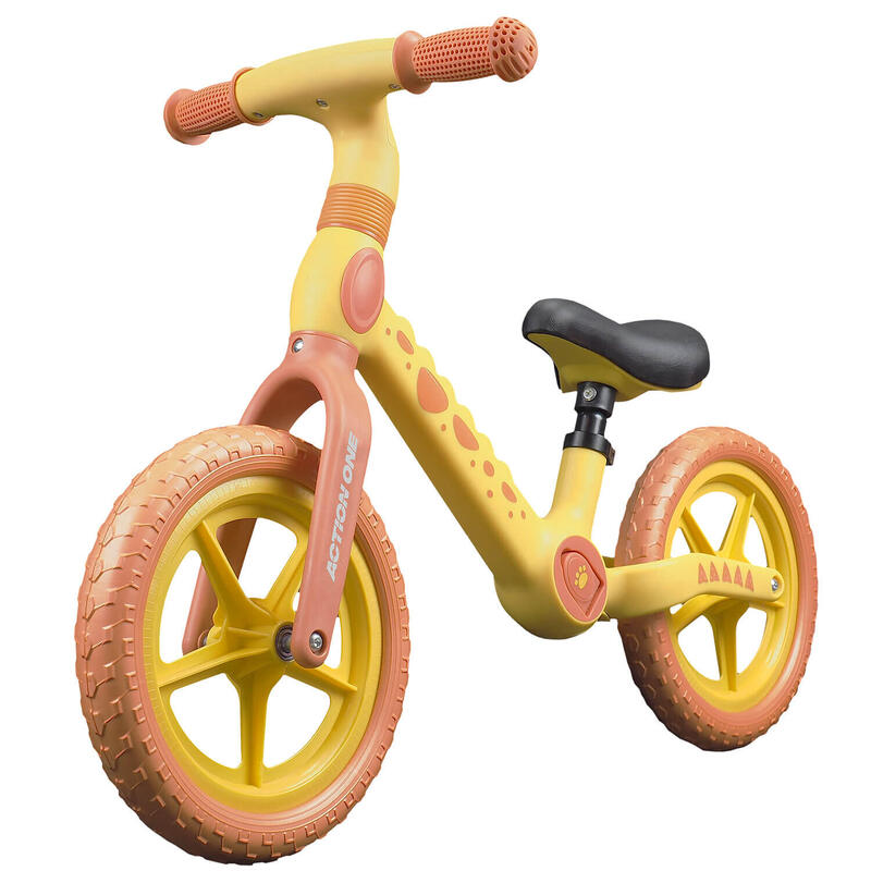 Bicicleta fara pedale pentru copii 2-5 ani Spiky, 12 inch, portocaliu