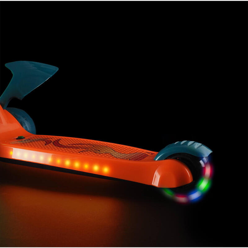 Flying Dragon roller széles és fényes kerekekkel, narancssárga színben