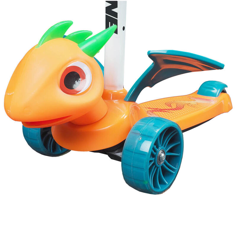 Flying Dragon roller széles és fényes kerekekkel, narancssárga színben