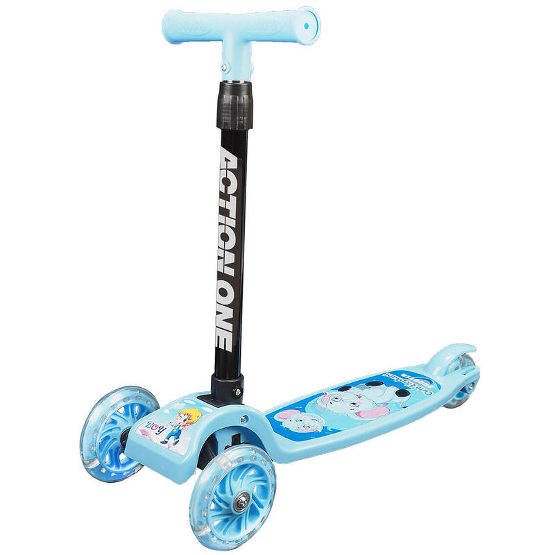 Trotineta Funride cu roti luminoase, blue