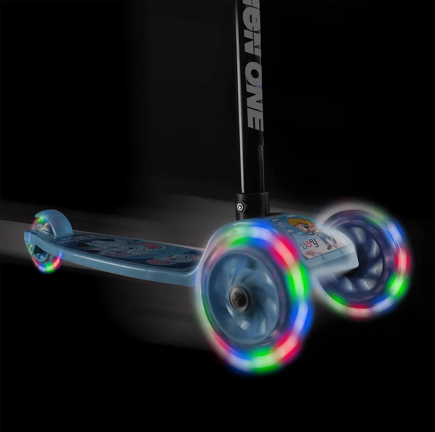 Trotineta Funride cu roti luminoase, blue 4/6