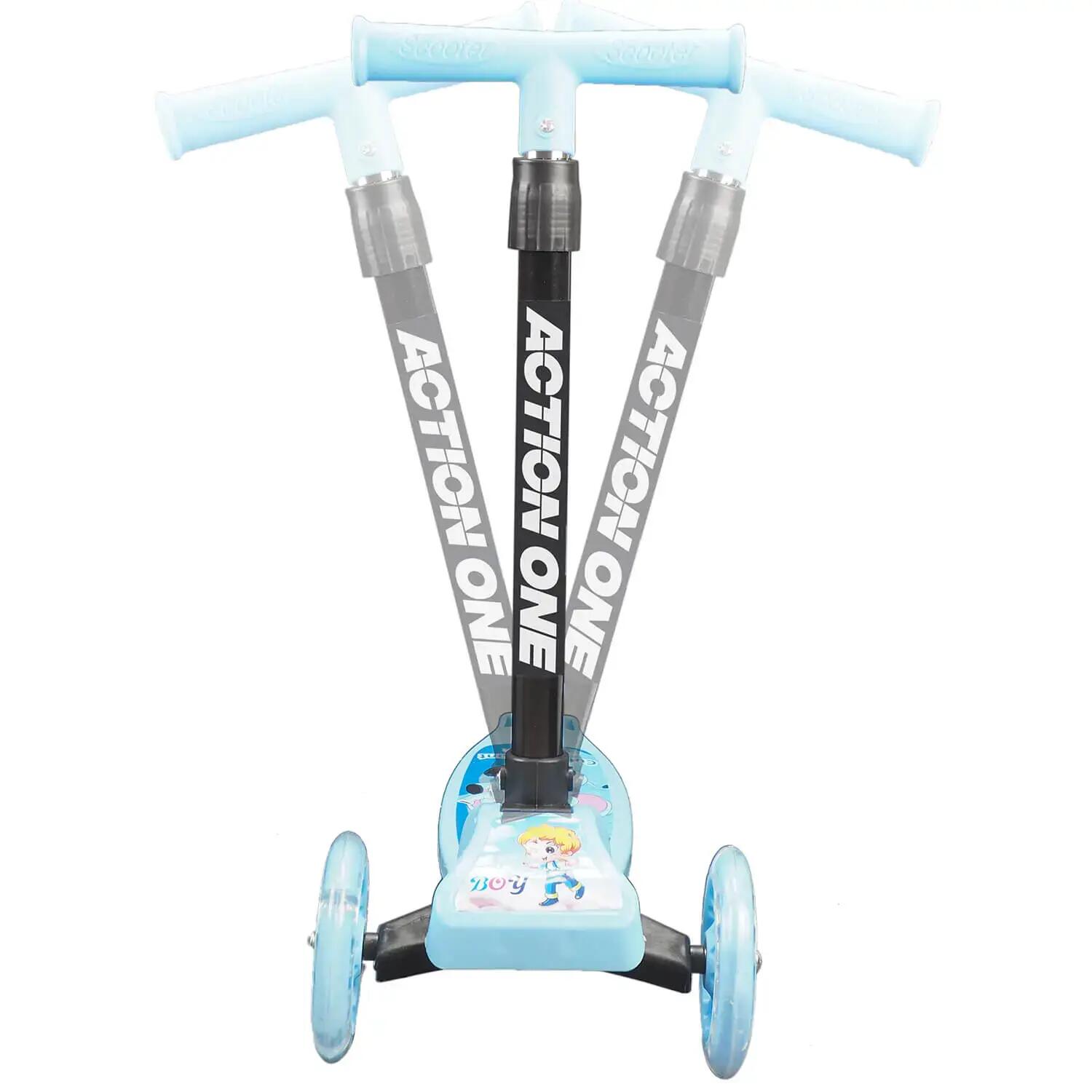 Trotineta Funride cu roti luminoase, blue 5/6