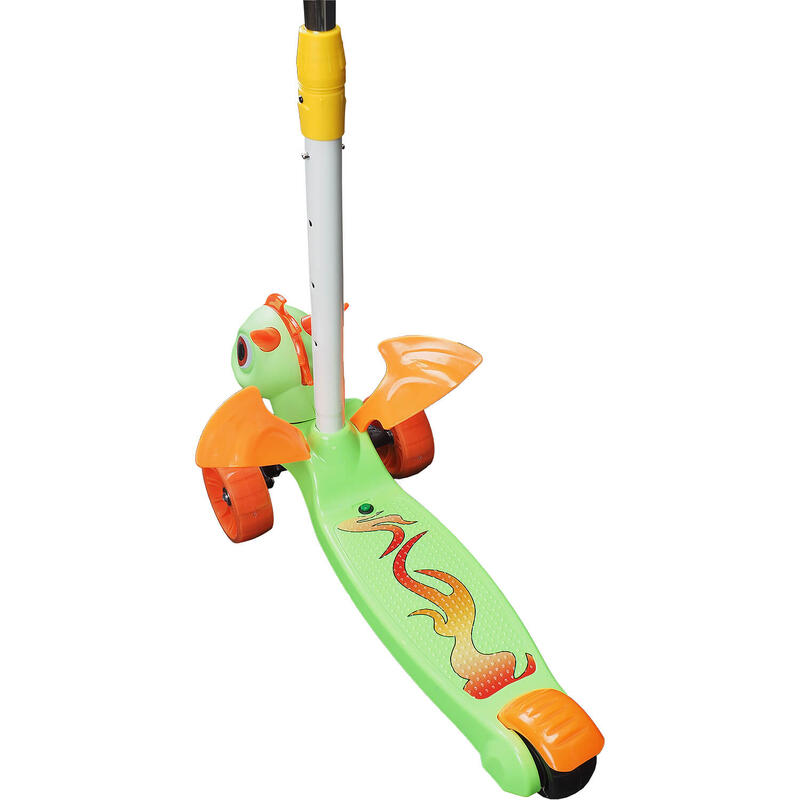Flying Dragon roller széles és fényes kerekekkel, zöld színű